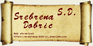 Srebrena Dobrić vizit kartica